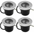 Infällda LED-spotlights, 4-pack - IP65 - 270 Lumen - Varmvit