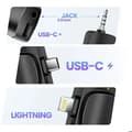 Miniatyrbild 4 av 5: Trådlös myggmikrofon - 2-pack - USB-C, Lightning, 3,5 mm-uttag - Vindskyddad - 6 timmars batteritid