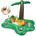 Poolplatform. Oppustelig palme. Oppustelig flydende poolbar. Poolbøje. Flydende poolbar. Oppustelig platform.