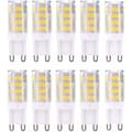 G9 LED-lampor, varmvit 3000K 5W ljus motsvarande 40W halogenlampor 420 lumen ej dimbara, 10-pack