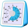 Tyst Timer - 60 minuter - ABS-plast - Fyrkantig Tyst Timer för Barn och Vuxna - Blå - Enhet