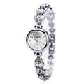 Het mode lyxiga kvinnor klockor kvinnor armband armbandsur (Silver)