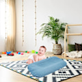 Miniatyrbild 5 av 5: Återanvändbart bomullsskydd för spjälsäng, babysäng, resesäng (blå) Blue