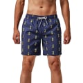 Miniatyrbild 2 av 4: Herrbadshorts Snabbtorkande Fit Performance Boardshorts med fickor (Marinblå) XXXL xxxl
