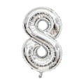 Miniatyrbild 1 av 5: 40 tum silver nummer 8 mylar ballong 8