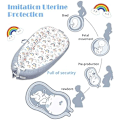 Miniatyrbild 4 av 5: Babynest Mjukt Andningsbart Babysäng Perfekt för Nyfödd Present（vit） color 2
