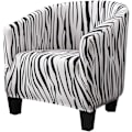 Miniatyrbild 1 av 5: Zebra mönstrad avtagbar tvättbar tyg slät stretch tyg sätesöverdrag