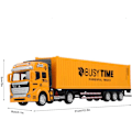 Miniatyrbild 2 av 5: 1:48 Legering Container Truck Modell Leksak Hög Simulering Fordon Släpvagn Modell Leksak (Gul) yellow