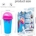 Miniatyrbild 2 av 5: Slushy Maker, Rolig Slushmaskin, Snabbfryst Smoothiekopp, Slushykopp (Brun + Blå)