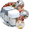 Miniatyrbild 4 av 5: 4 i 1 justerbar hål plast pepparkvarnsdispenser (vit) 2 stycken White