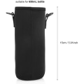 Miniatyrbild 2 av 5: Vattenflaskhållare Bärbar Neopren Vatten Dricka Bärväska med Axelrem (stil 1) Black 420ml