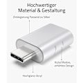 Miniatyrbild 2 av 5: USB C-adapter till USB 3.0 10 Gbps otg-adapter dataöverföringsladdningsadapter (2 st, silver) Silver