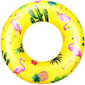 Miniatyrbild 1 av 5: Tropisk uppblåsbar flamingo livboj 90 cm diameter uppblåsbar pool flytande leksak