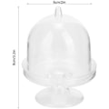 Miniatyrbild 5 av 5: 12 st mini godisbox, transparent plast macaron presentask med kupolskydd (transparent) color 1