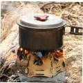 Miniatyrbild 3 av 5: Camping Vedspis Bärbar Vedspis Lättvikts Fällbar Spis för Utomhusmatlagning