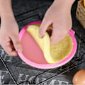 Miniatyrbild 3 av 5: 4 st runda bakformar i silikon, flerskiktsform för bakning av tårtor, non-stick 15 cm pink