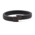 Miniatyrbild 5 av 5: Herr Pu Läder Armband Svart Vävd Klassisk Stil Hand Band Present color 3