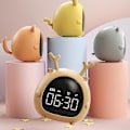 Miniatyrbild 4 av 5: Digital barnklocka, tecknad uppladdningsbar väckarklocka（räv） color 3