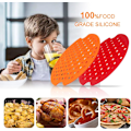 Miniatyrbild 5 av 5: 2PACK Silikon Airfryer-foder, 9-tums återanvändbar non-stick-matta för ångkorg