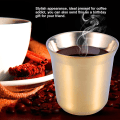 Miniatyrbild 4 av 5: Rostfritt stål dubbelväggig kaffekopp ölmugg tekoppar 85 ml för drickskopp (guld) gold