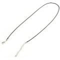 Miniatyrbild 3 av 5: 10 st vaxade repband halsband flätade konstläder rep DIY smyckestillverkare (svart)