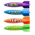 Miniatyrbild 1 av 5: Dykande poolleksak undervattenssimning kastande dykande torpedraket, 4-pack color 2