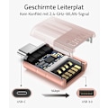 Miniatyrbild 3 av 5: USB C-adapter till USB 3.0 10 Gbps otg-adapter dataöverföringsladdningsadapter (2 st, rosa) Pink