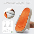 Miniatyrbild 5 av 5: Badsandaler Damtofflor Molnskor Herrsommar Mysiga Slides Cloudyzz Tofflor Halkfria（vit orange） White Orange