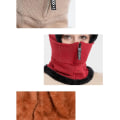 Miniatyrbild 4 av 5: Dam vinterhalsduk munskydd fleece varm stickad mössa 1 st (beige) Beige
