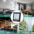 Miniatyrbild 5 av 5: Trådlös väderstation med utomhussensor, digital termometer och hygrometer för inomhus- och utomhustemperatur, justerbar bakgrundsbelysning (svart) black