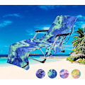 Miniatyrbild 4 av 5: Tie Dye Strandhandduk Recliner Överdrag Recliner Överdrag med Sidoförvaringsficka (blå) blue