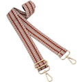 Miniatyrbild 4 av 5: Bred axelrem justerbar ersättningsbälte crossbody canvasväska handväska (brun) Brown