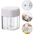 Miniatyrbild 2 av 5: 4 i 1 justerbar hål plast pepparkvarnsdispenser (vit) 2 stycken White