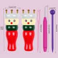 Miniatyrbild 2 av 5: Stickningsdocka-set, 2-pack fransk stickdocka, stickdocka i trä för barn