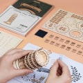 Miniatyrbild 2 av 3: 3D-träpussel för vuxna, DIY-byggsatser Present till vuxna - Lutande tornet i Pisa