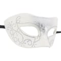 Miniatyrbild 5 av 5: Par Maskerad Mask Metall Järn Fjäril Bal Mask (Silver Vit) 2 Stycken silver