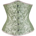 Miniatyrbild 1 av 4: Dam satin spetsbindning tights, midjetränare byst bystiga kroppskläder (grön XL) xl
