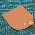 Miniatyrbild 4 av 5: Läder DIY sytillbehör, väska flip cover split läder magnetiskt spänne (brunaktig gul) brownish yellow