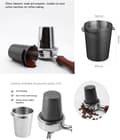 Miniatyrbilde 2 av 5: Kaffedispenser i rustfritt stål Kaffedoseringskopp Mottakskopp Filterdoseringskopp (58 mm, svart)