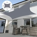 Miniatyrbild 2 av 5: Vattentät utomhusgårdssolskyddssegel (grå 2x3 meter), för inomhus- och utomhusmöbelskydd