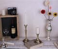 Miniatyrbilde 5 av 5: Vintage lysestake i sinklegering, lysestake i messing, konisk lysfat