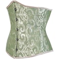 Miniatyrbild 2 av 4: Dam satin spetsbindning tights, midjetränare byst bystiga kroppskläder (grön 5-XL) xxxxxl