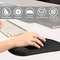 Miniatyrbild 2 av 5: Ergonomisk musmatta handledsstöd mus tangentbord handledsstöd set halkfri matta musmatta handledsstöd för kontor dator bärbar dator svart