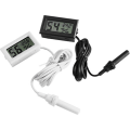 Miniatyrbild 5 av 5: LCD Integrerad Digital Tuner Termometer Hygrometer med Extern Sond för Kläckeri Akvarium Fjäderfä Reptil Svart -