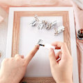 Miniatyrbild 5 av 5: 20 st återanvändbara nagelförlängningsformar i akryl UV-gelskydd franska nagelformar (silver)