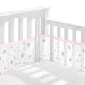 Miniatyrbild 1 av 5: Babysängsskydd, Anti-Airflow 3D Mesh Foder, Andningsbar Spjälsängsram (Rosa)