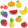 Miniatyrbild 1 av 5: 10-pack tecknade frukter stereo kylskåpsmagneter whiteboardmagneter (slumpmässig stil)