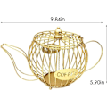 Miniatyrbild 2 av 5: Skrivbords Zisha Pot Form Kaffe Kapsel Förvaringskorg (Guld)