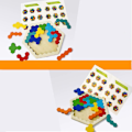 Miniatyrbild 3 av 5: Hexagon pussel för barn, logik IQ-spel, pussel för barn