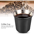 Miniatyrbild 4 av 5: Rostfritt stål dubbelväggig kaffekopp ölmugg tekoppar 85 ml för drickskopp (svart) black